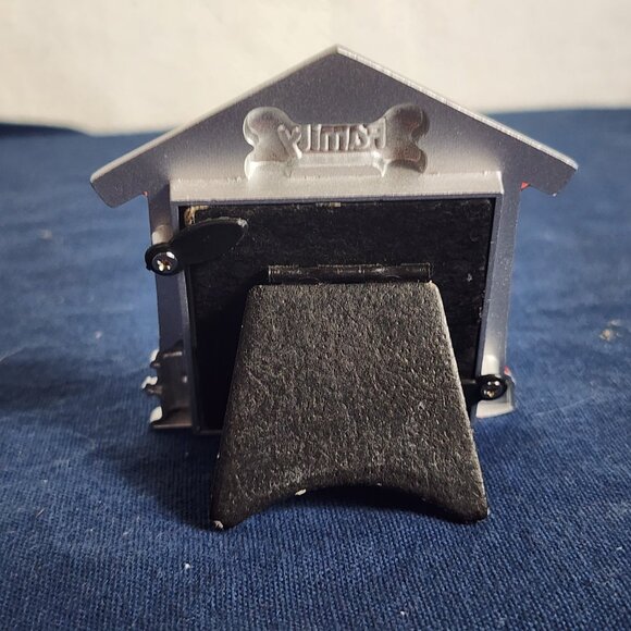 Mini Red Silver Blue Enamel Family Bone w/Heart Dog Bowl Hydrant Picture Frame - Picture 6 of 16